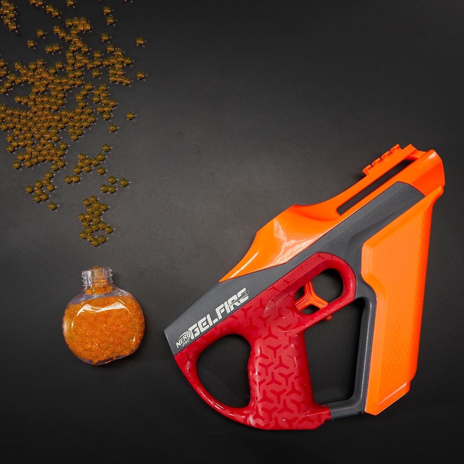 image:imageNerf Pro Gelfire Uproar Full Auto Blaster 150 FPS 10000 Gelfire Rounds 400 Round Hopper Eyewear Ages 14