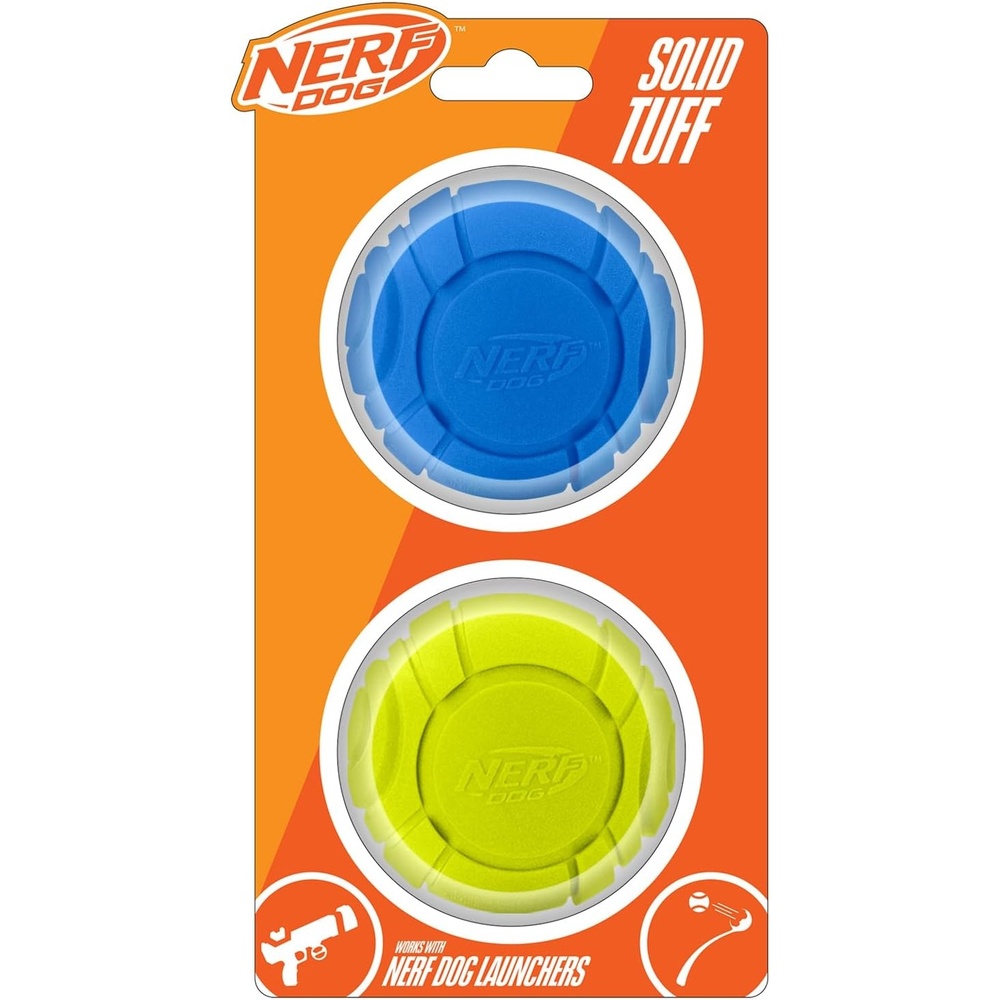 image:imageNerf Dog Sonic Ball Dog Toys Lightweight Durable and Water Resistant 25 Inches for SmallMediumLarge Breeds Two Pack Green and Orange