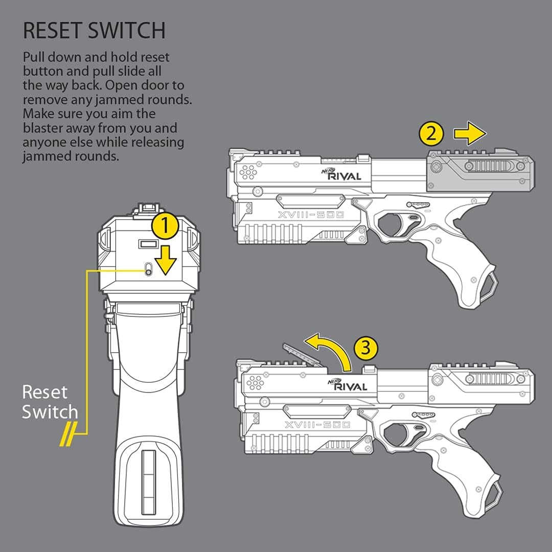 image:imageNerf Rival Kronos XVIII500 Blaster BreechLoad 5 Rival Rounds Spring Action 90 FPS Velocity Red Amazon ExclusiveBlue
