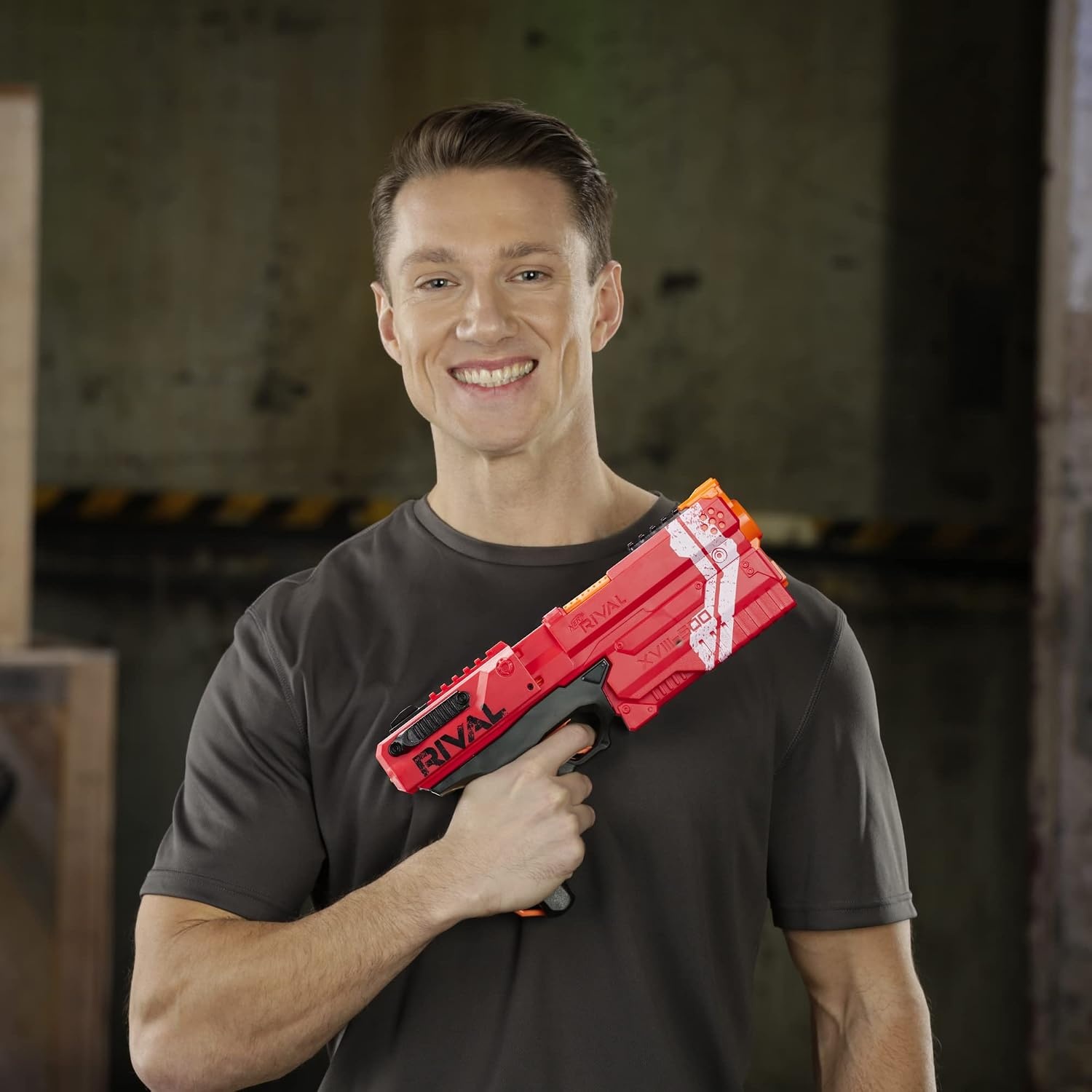 image:imageNerf Rival Kronos XVIII500 Blaster BreechLoad 5 Rival Rounds Spring Action 90 FPS Velocity Red Amazon ExclusiveRed