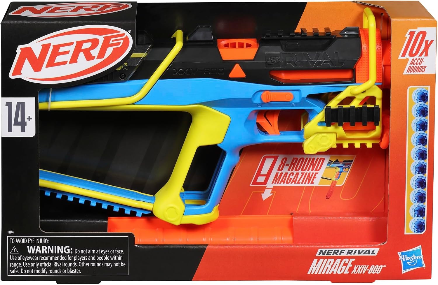 image:imageNerf Rival Mirage XXIV800 Blaster 10 Nerf Rival AccuRounds 2 Ways to Load 8 Round Removable Magazine Pump Action Priming Gifts for Teensyouth large 1113