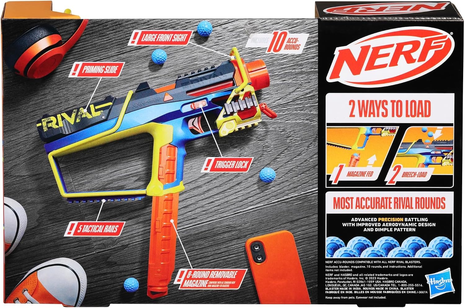 image:imageNerf Rival Mirage XXIV800 Blaster 10 Nerf Rival AccuRounds 2 Ways to Load 8 Round Removable Magazine Pump Action Priming Gifts for Teensyouth large 1113