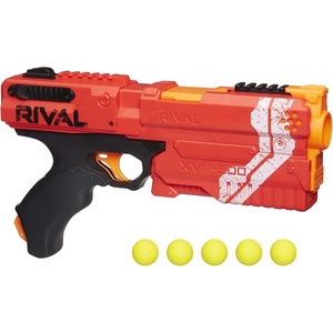 Nerf Rival Kronos XVIII-500 Blaster, Breech-Load, 5 Rival Rounds, Spring Action, 90 FPS Velocity, Red (Amazon Exclusive)(Red)