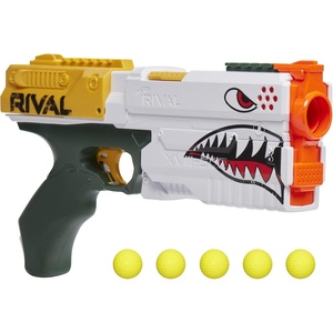 Nerf Rival Kronos XVIII-500 Blaster, Breech-Load, 5 Rival Rounds, Spring Action, 90 FPS Velocity, Red (Amazon Exclusive)(White)