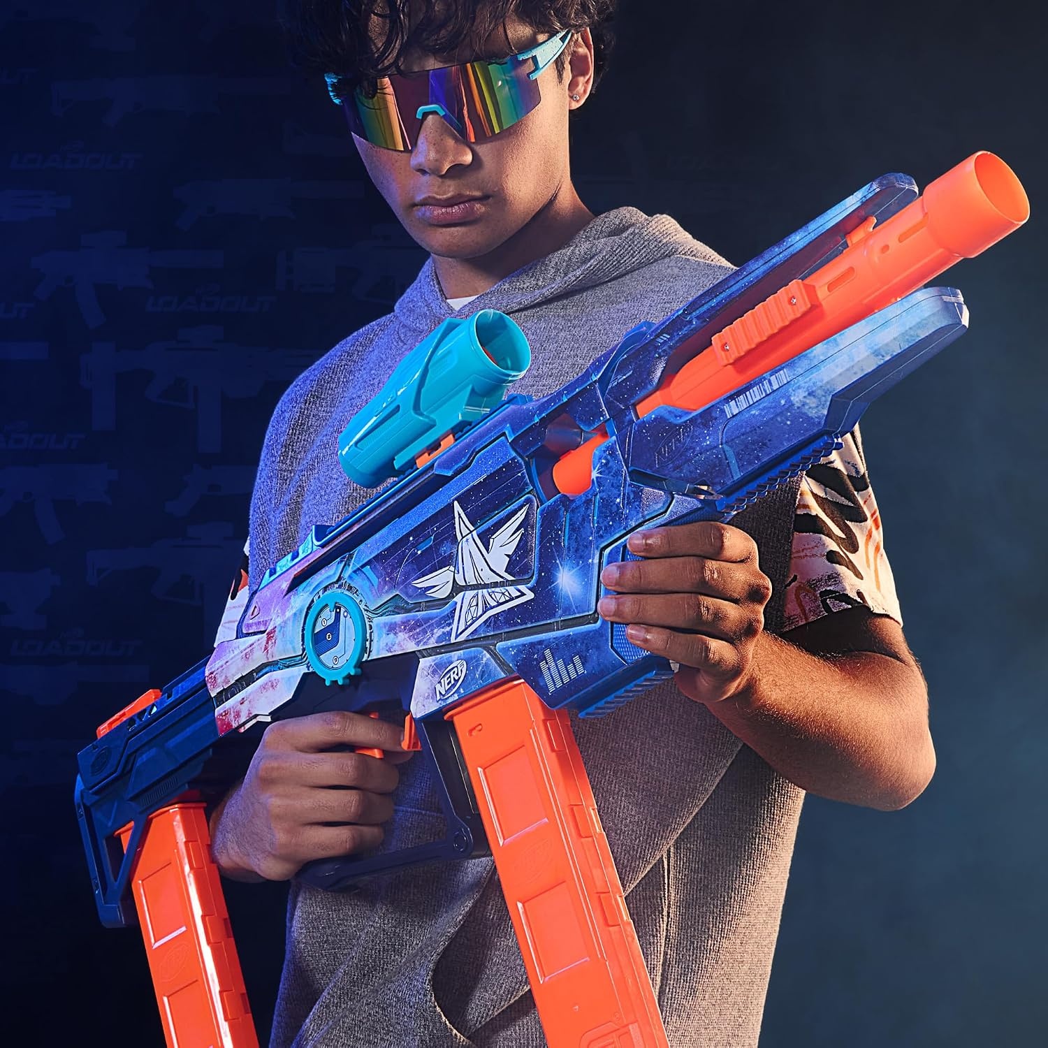 image:imageNerf Loadout Galactic Commander Motorized Blaster 3 Firing Modes 3 Attachment Accessories 48 Nerf N1 Darts Kids Toys amp Gifts Ages 8