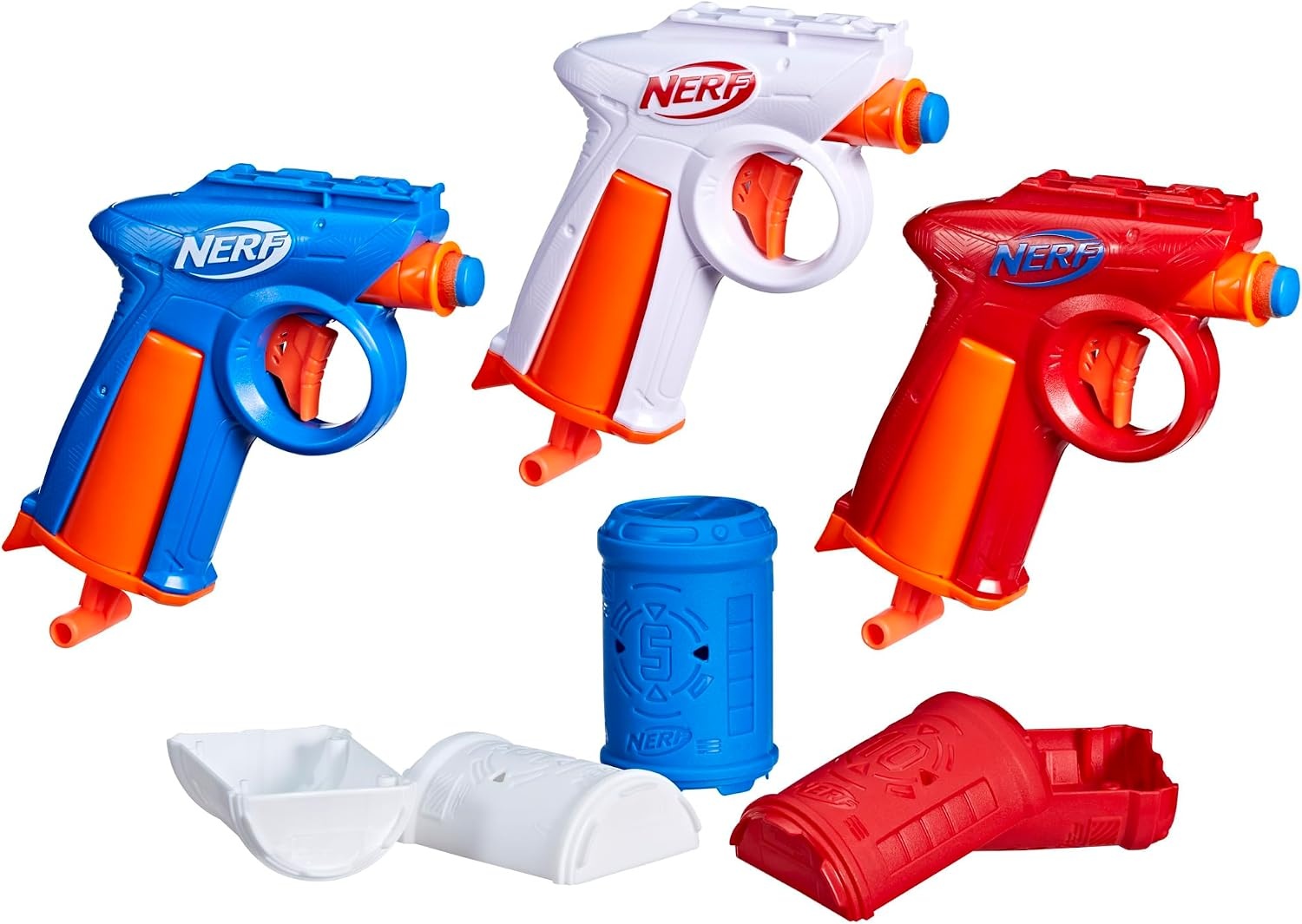 image:imageNerf N Series Backyard Triple Pack Includes 3 Flex Blasters 3 Targets 30 N1 Darts Ages 8 Amazon Exclusive