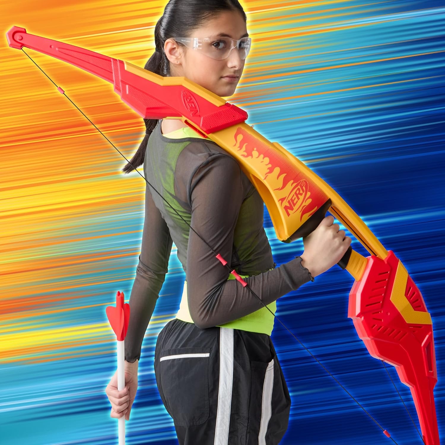 image:imageNerf Pyrostrike Megabow 42Inch Bow Fires Arrows Up to 105 Feet 2 with Soft Tips Kids Outdoor Toys Ages 10 Amazon Exclusive