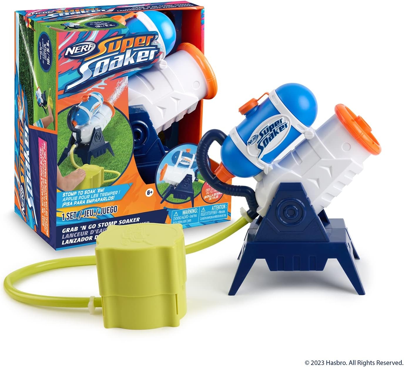 image:imageNERF Super Soaker Grab N Go Stomp Soaker Blasting Machine Outdoor Water GamesStomp Cannon