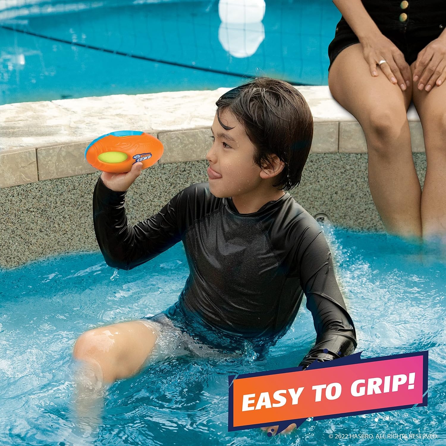 image:imageWowWee Nerf Super Soaker Splasher Football for Kids Outdoor Sports Pool Toy Waterproof Football for Beach and Land Play