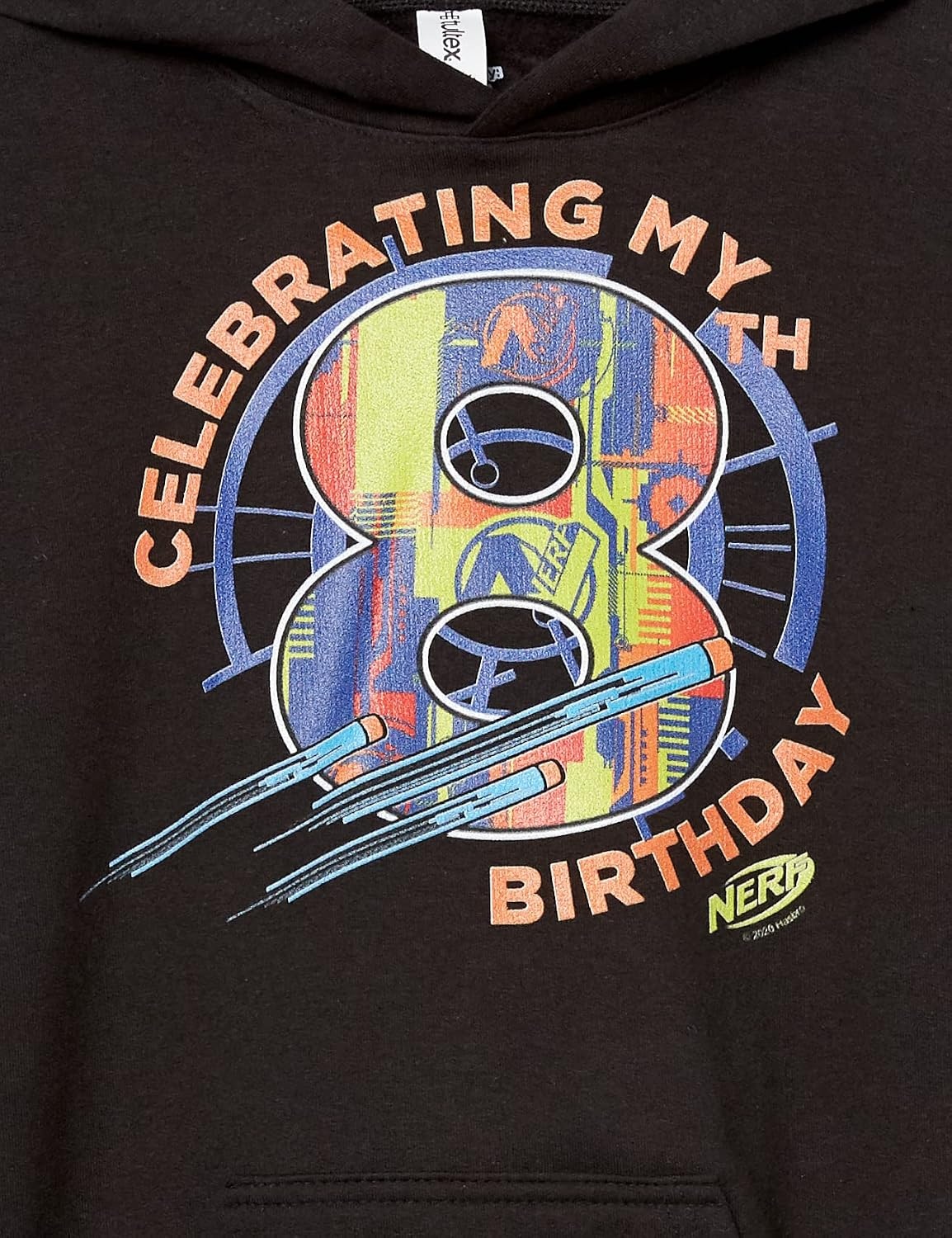 image:imageHasbro Boys Nerf Eighth Nerf Birthday Boys Hooded Pullover FleeceBlack