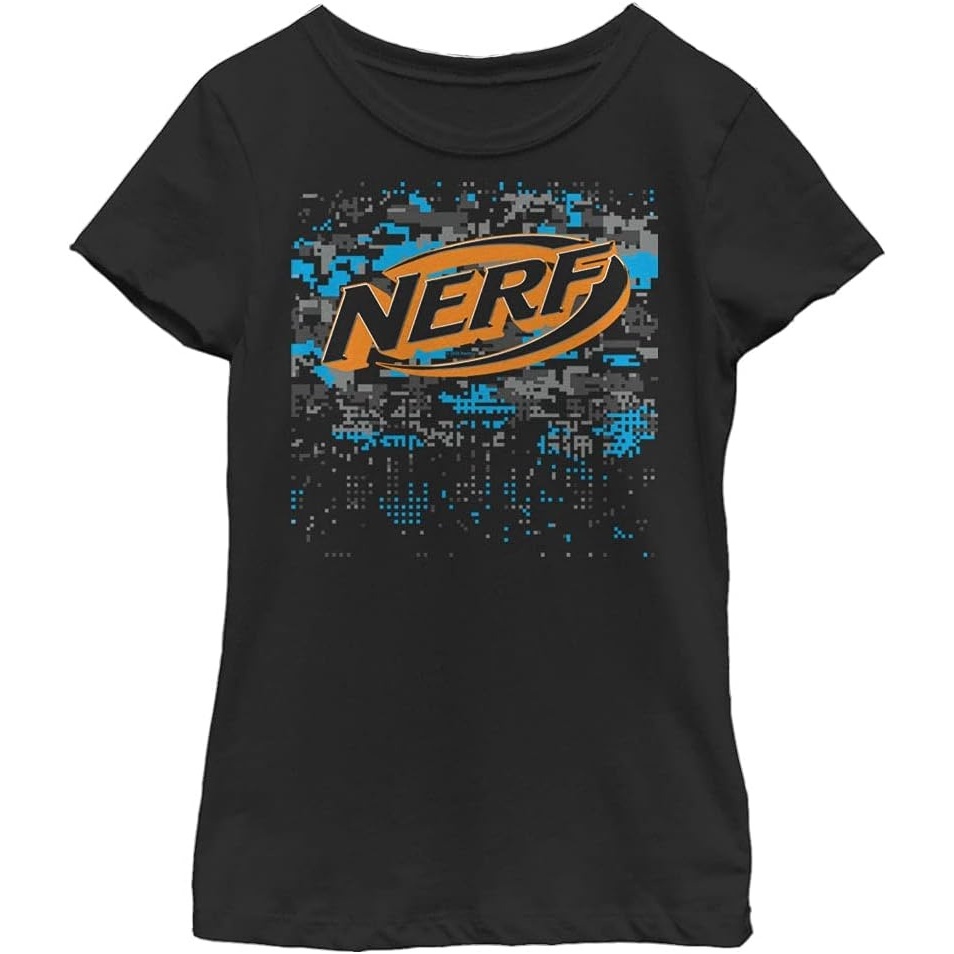 image:imageHasbro Girls Nerf Pixel Blast Girls Solid Crew TeeBlack
