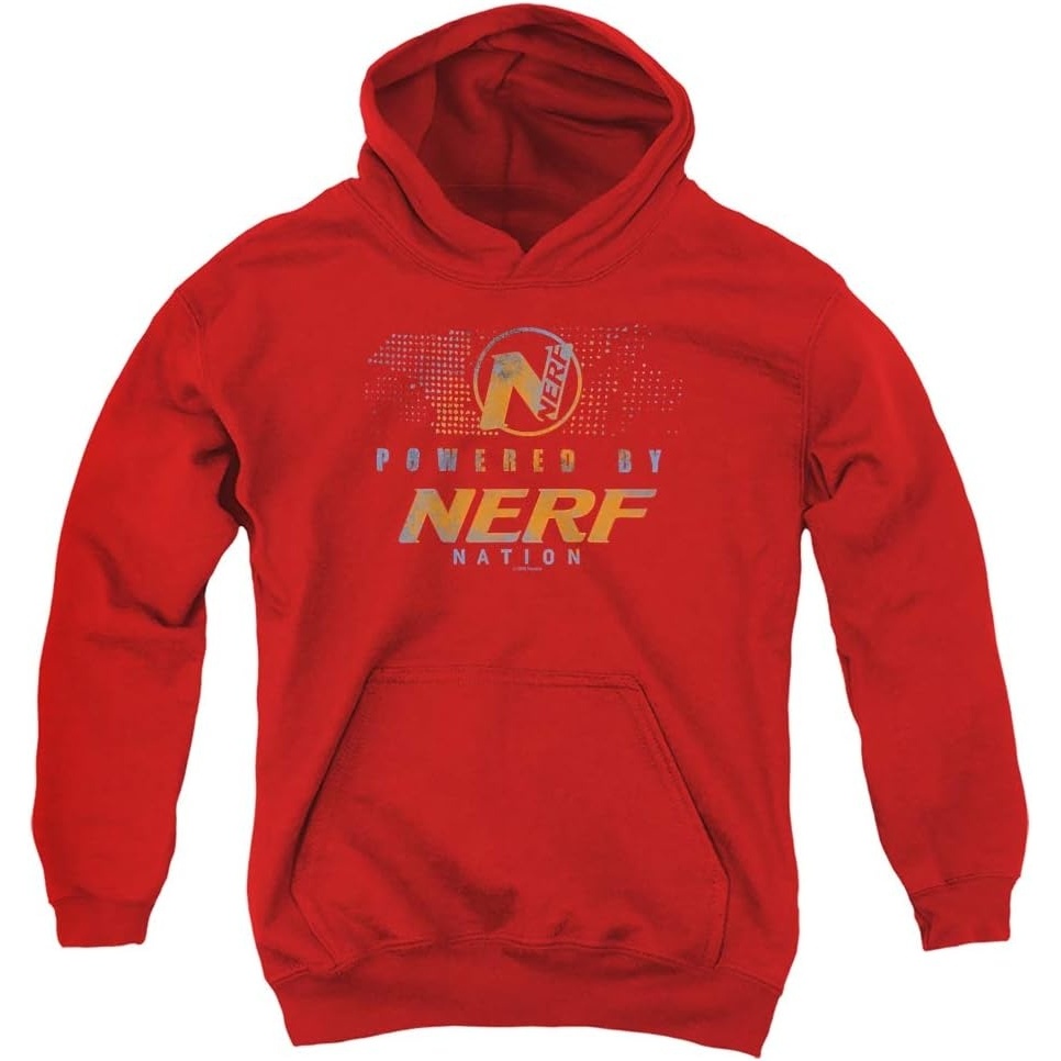 image:imageTrevco Nerf Powered By Nerf Nation Unisex Youth PullOver HoodieRed