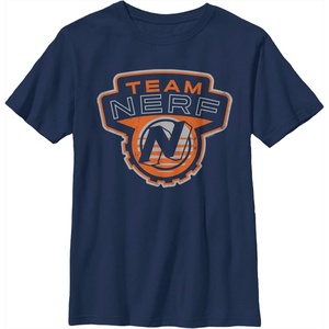 Boy’s Nerf Team Blaster Distressed Badge T-Shirt(Navy Blue)