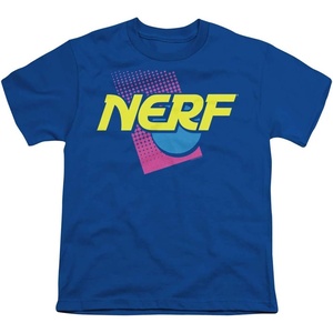 Nerf 90S Logo Unisex Youth T Shirt(Royal)