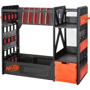 Nerf Elite Blaster Rack – Storage for up to Six Blasters, Including Shelving and Drawers Accessories, Orange and Black – Amazon Exclusive
