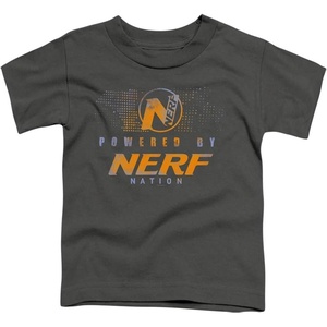 Nerf Powered By Nerf Nation Unisex Toddler T Shirt for Boys and Girls(Charcoal)