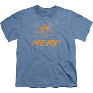 Nerf Powered By Nerf Nation Unisex Youth T Shirt(Carolina Blue)