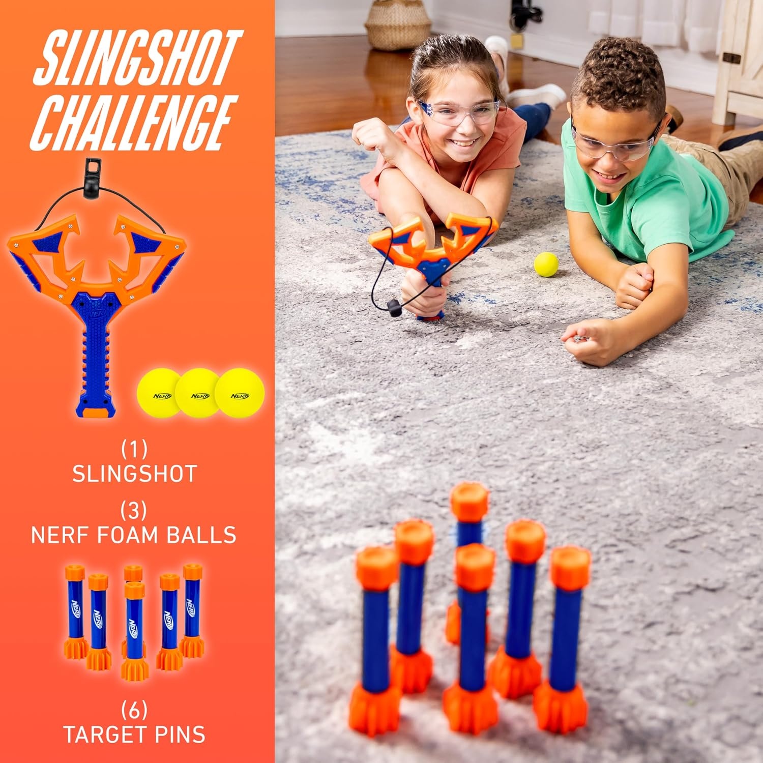 image:imageNERF Slingshot Challenge Bowling Toss Game Foam Ball Shooter