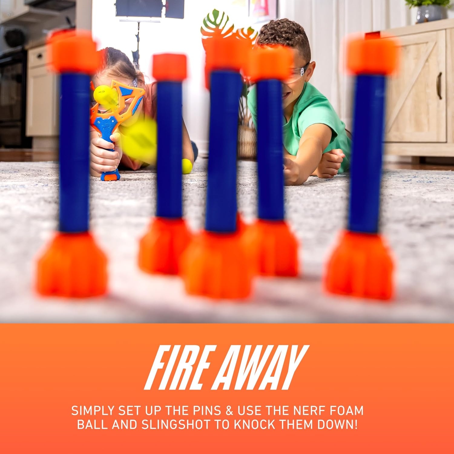 image:imageNERF Slingshot Challenge Bowling Toss Game Foam Ball Shooter