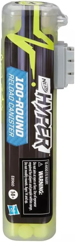 image:imageNerf Hyper 100Round Refill Canister Easy Reload Canister 100 Hyper Rounds for Use Hyper Blasters Green