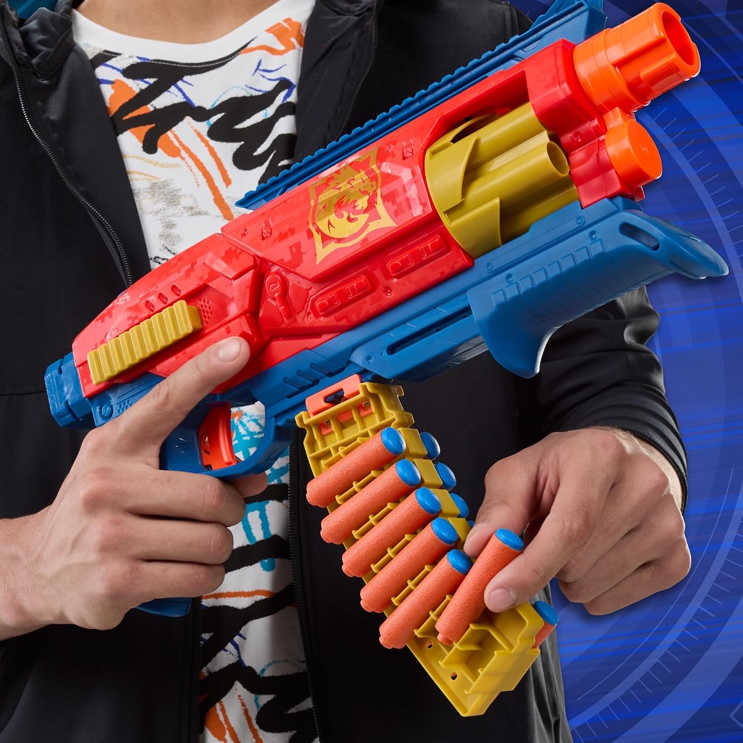 image:imageNerf Loadout Shadowspeed Recon Blaster 14Dart Storage Attachment Accessory 6Dart Revolving Cylinder 14 Nerf N1 Darts Kids Toys amp Gifts Ages 8