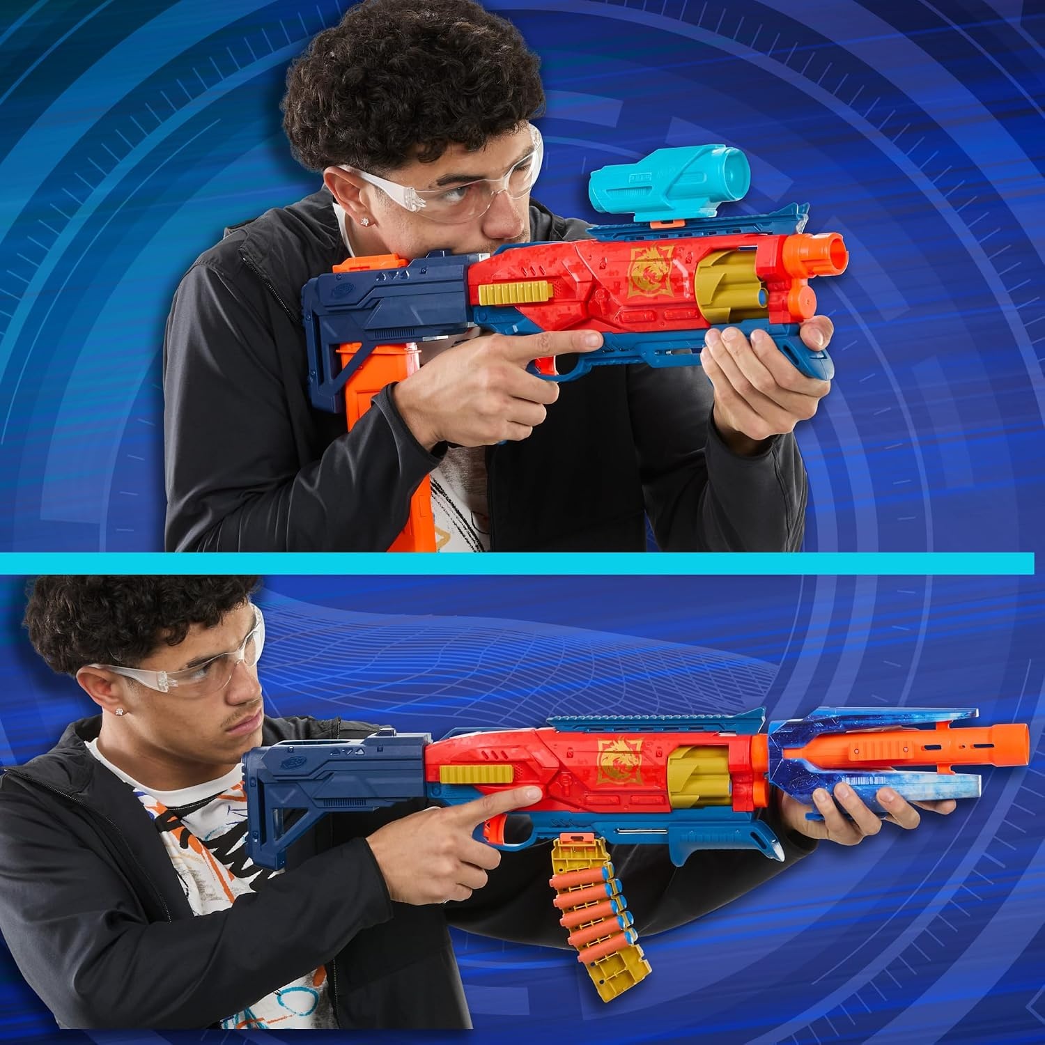 image:imageNerf Loadout Shadowspeed Recon Blaster 14Dart Storage Attachment Accessory 6Dart Revolving Cylinder 14 Nerf N1 Darts Kids Toys amp Gifts Ages 8