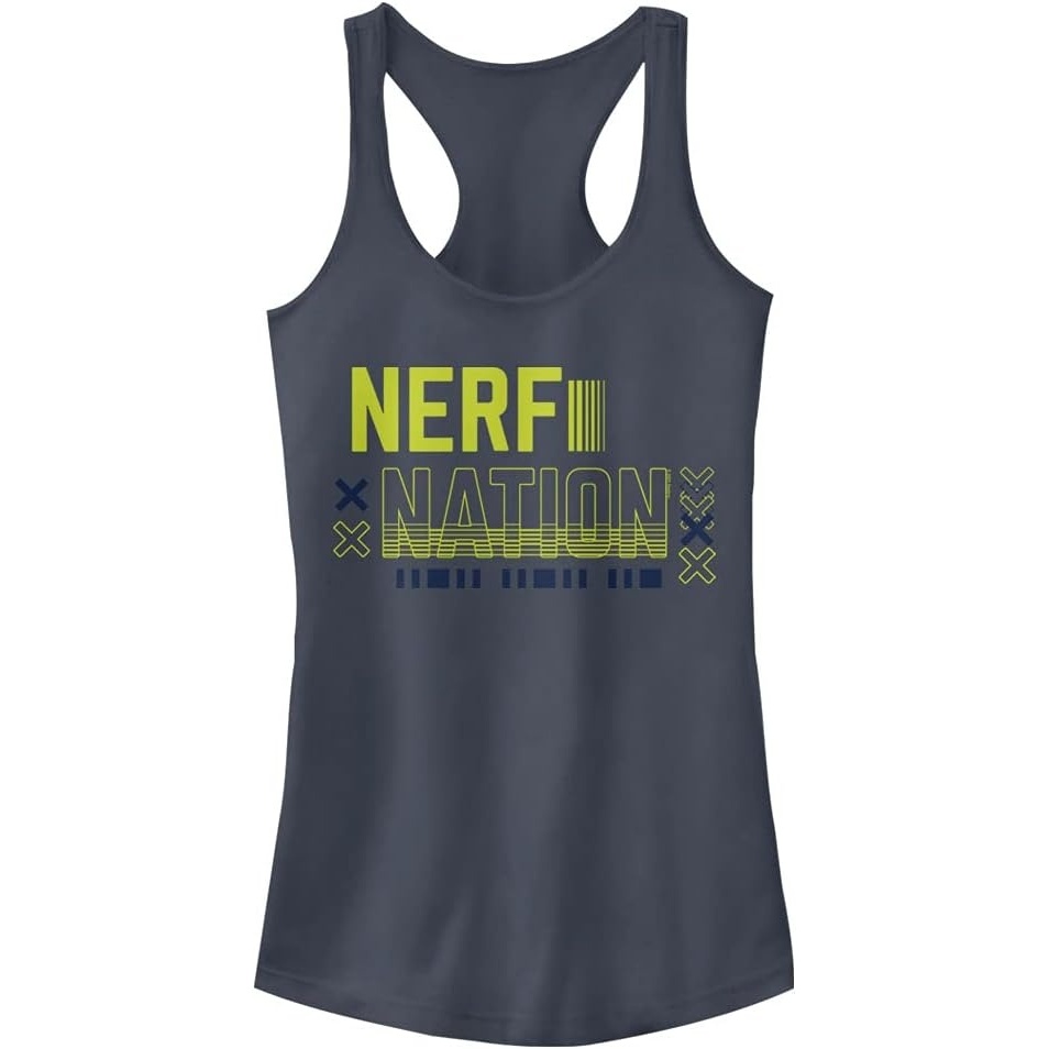 image:imageHasbro Nerf Super Nerfy Slim Fit Scoop Hem Racerback Tank Indigo