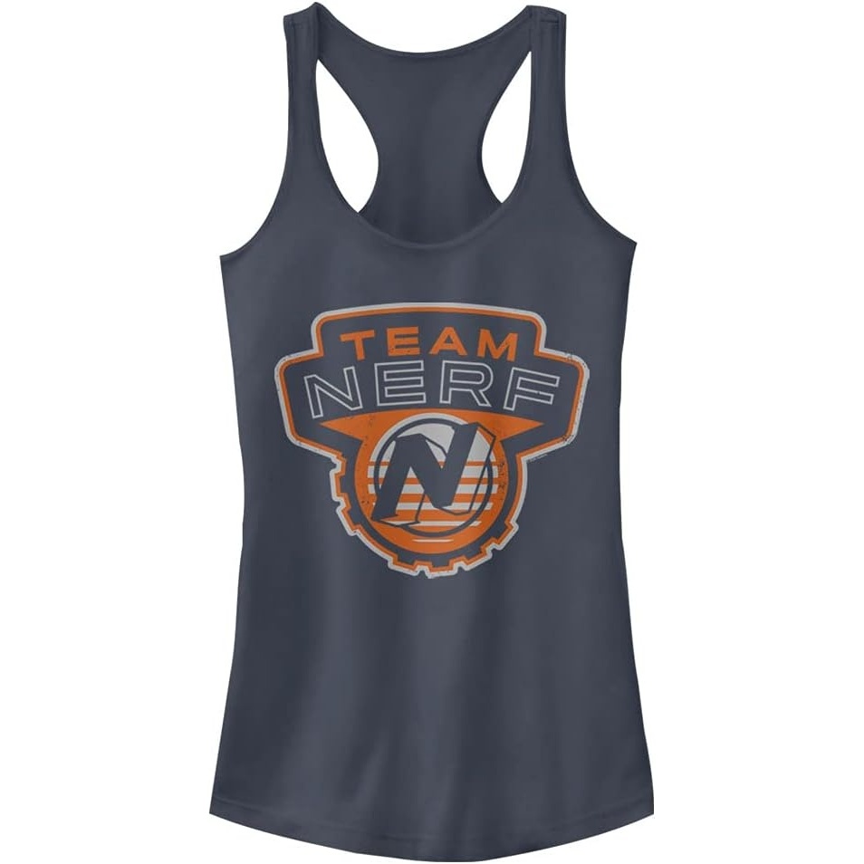 image:imageHasbro Nerf Team Nerf Badge Slim Fit Scoop Hem Racerback Tank Indigo