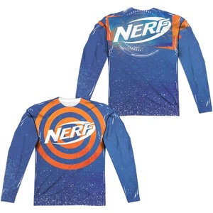 Nerf Target Practice Unisex Adult Long-Sleeve Sublimated T Shirt for Men and Women