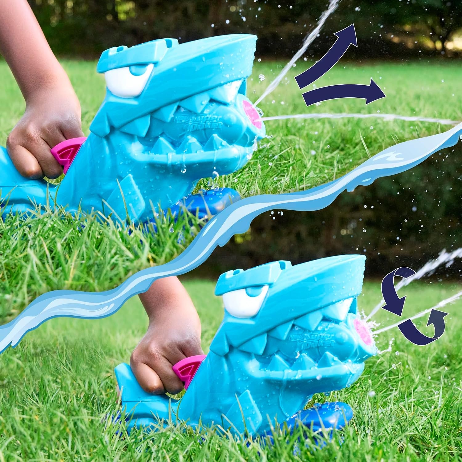 image:imageNerf Super Soaker Hop amp Chomp Water Toy Sprays Streams of Water Chomping Jaws Attaches to Garden Hose Kids Outdoor Sprinkler Toys Ages 3