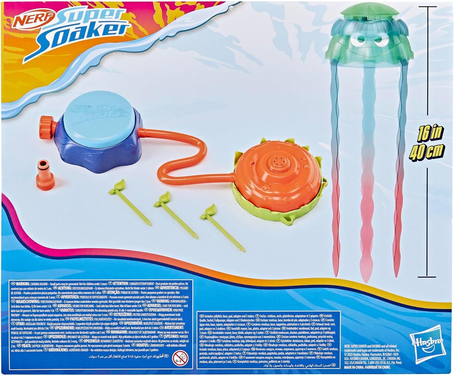image:imageNerf Super Soaker Stomp amp Soak Water Toy Jellyfish Launches Into The Air amp Sprays Water Attaches to Garden Hose Kids Outdoor Sprinkler Toys amp Gifts Ages 4