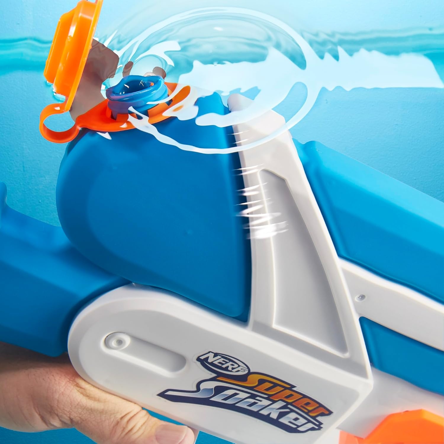 image:imageNerf Super Soaker Twister Water Blaster 2 Twisting Streams of Water Pump to Fire Outdoor WaterBlasting Fun for Kids Teens Adults
