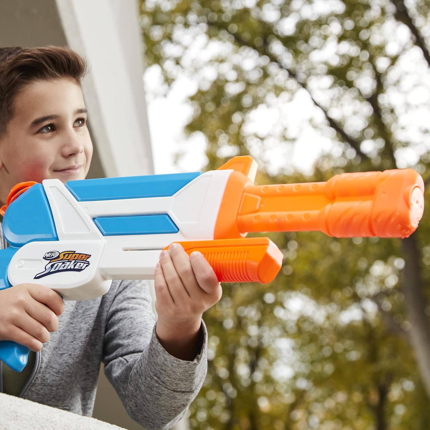 image:imageNerf Super Soaker Twister Water Blaster 2 Twisting Streams of Water Pump to Fire Outdoor WaterBlasting Fun for Kids Teens Adults