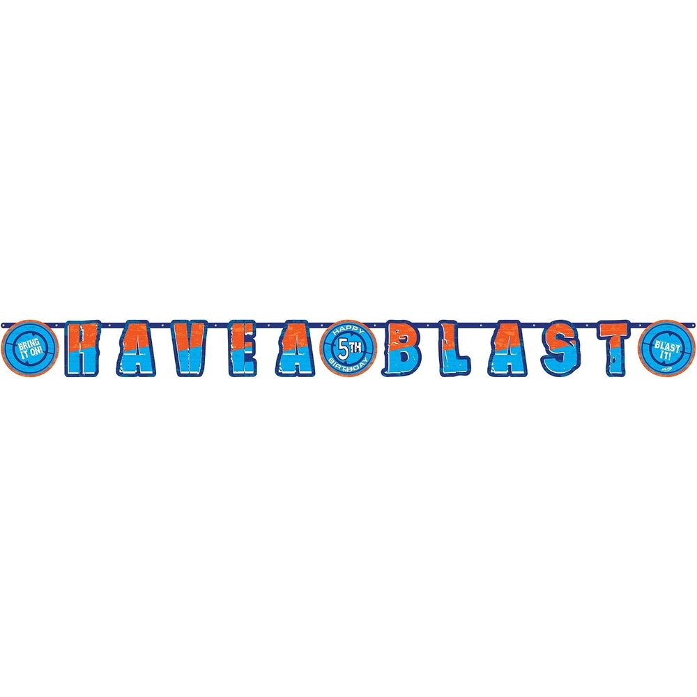 image:imageAmscan Nerf Large Customizable Letter Birthday Banner 1 pc