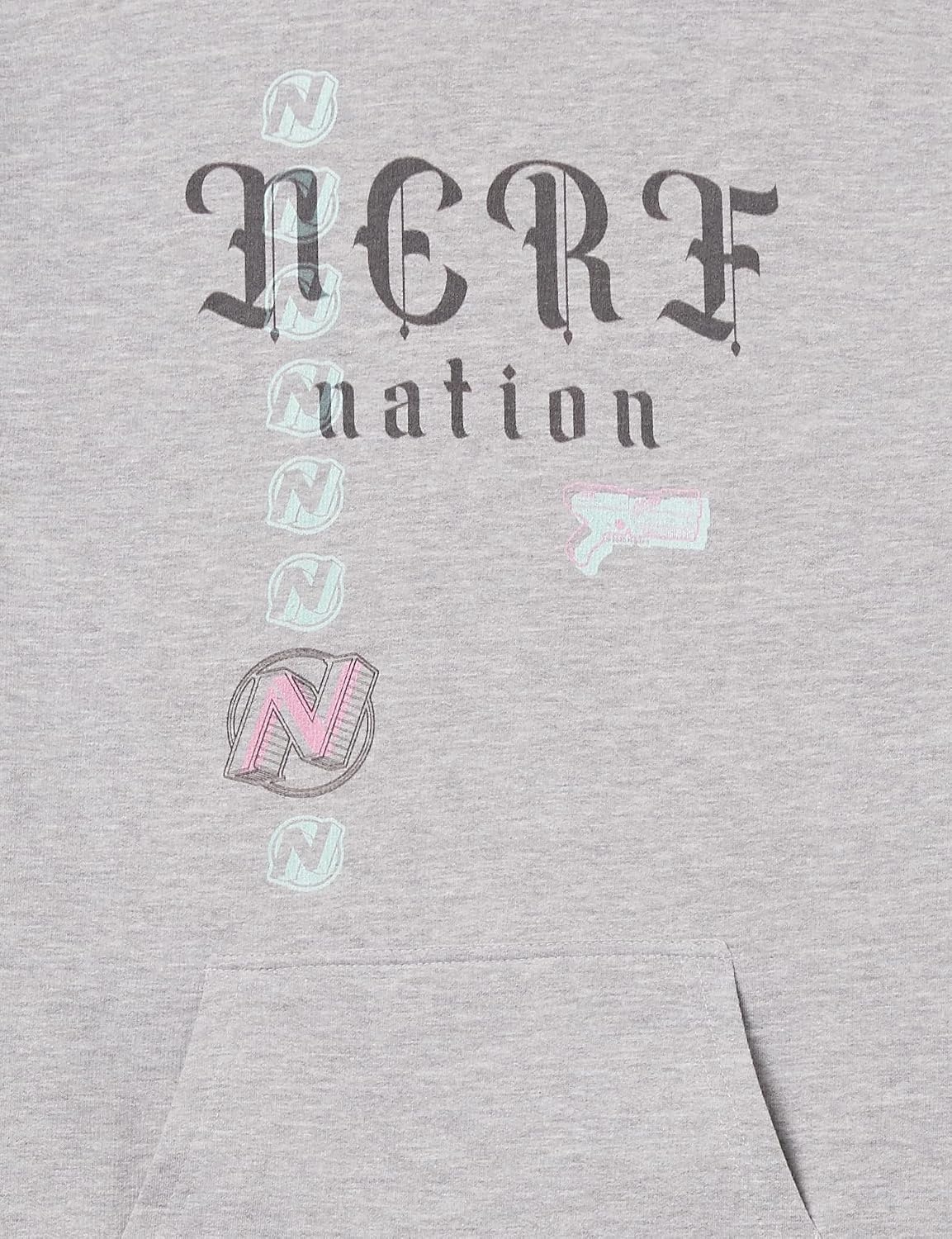 image:imageHasbro Nerf Nation Boys Hooded Pullover FleeceAthletic Heather