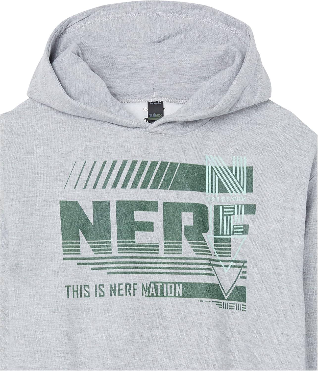 image:imageHasbro boys Nerf Nerf Xl Nation Boys Hooded Pullover FleeceAthletic Heather