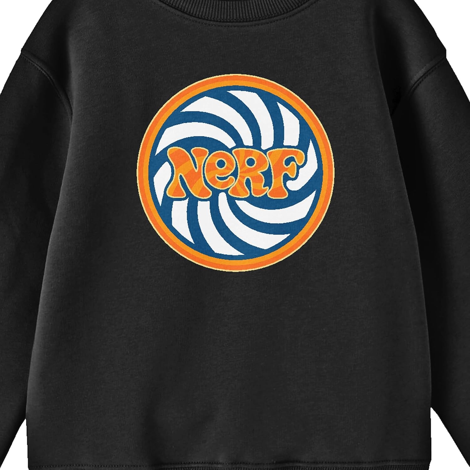 image:imageNerf Twisted Background Crew Neck Long Sleeve Boys Black SweatshirtBlack