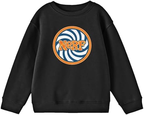 image:imageNerf Twisted Background Crew Neck Long Sleeve Boys Black SweatshirtBlack