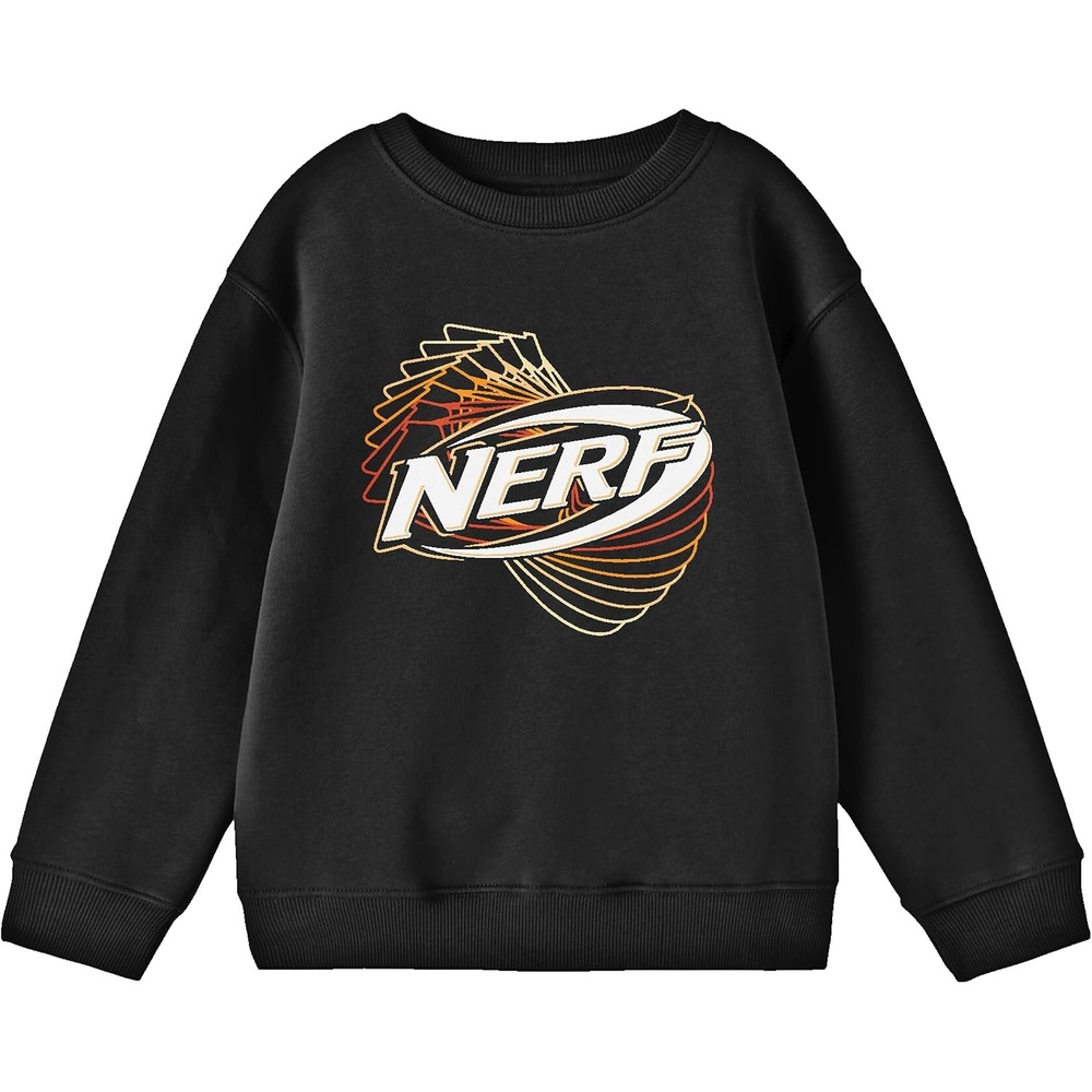 image:imageBioworld Nerf Twisted Logo Crew Neck Long Sleeve Boys Black SweatshirtBlack