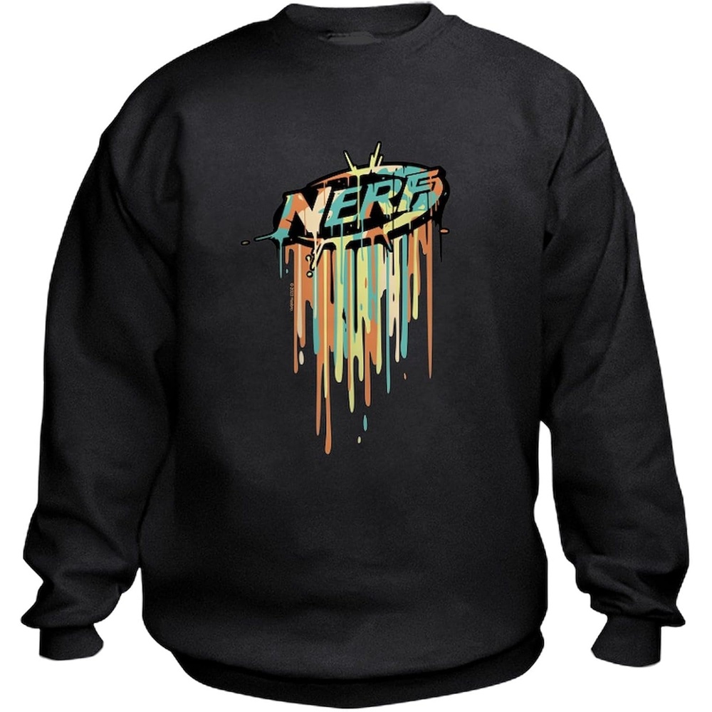 image:imageCafePress Nerf Classic Melted Logo Sweatshirt Kids Sweatshirt Youth Crew Neck SweatshirtBlack