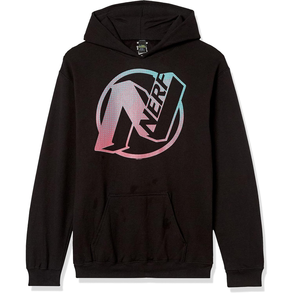 image:imageHasbro Boys Nerf Nerf Halftone Fill Boys Hooded Pullover FleeceBlack