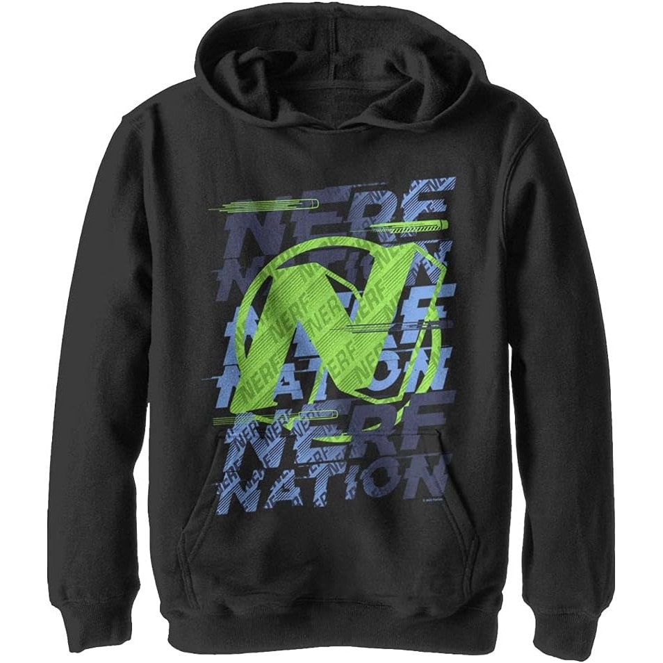 image:imageHasbro Boys Nerf Nerf Nation Pile Boys Hooded Pullover FleeceBlack