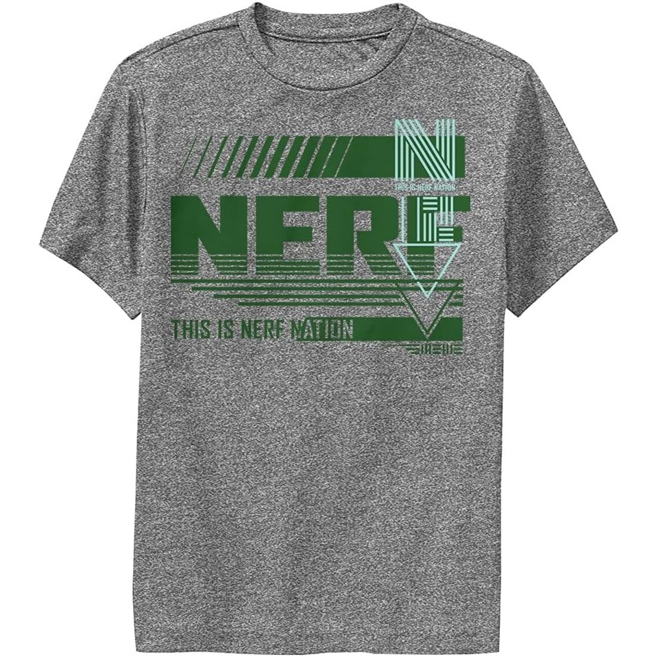 image:imageHasbro Boys Nerf Nerf XL Nation Boys Performance TeeCharcoal Heather