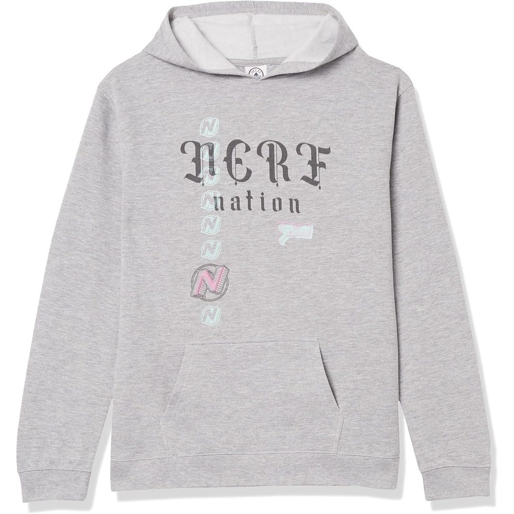 image:imageHasbro Nerf Nation Boys Hooded Pullover FleeceAthletic Heather