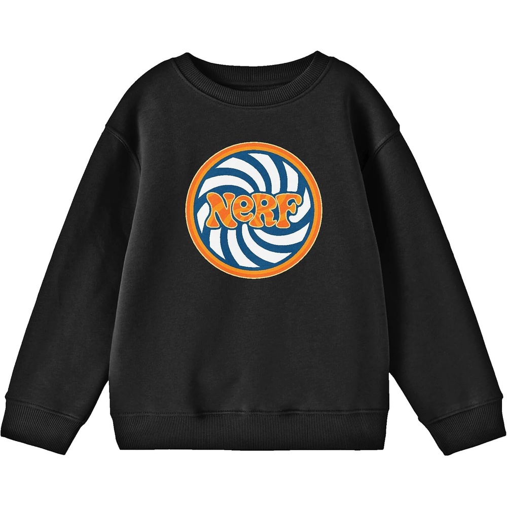 image:imageNerf Twisted Background Crew Neck Long Sleeve Boys Black SweatshirtBlack