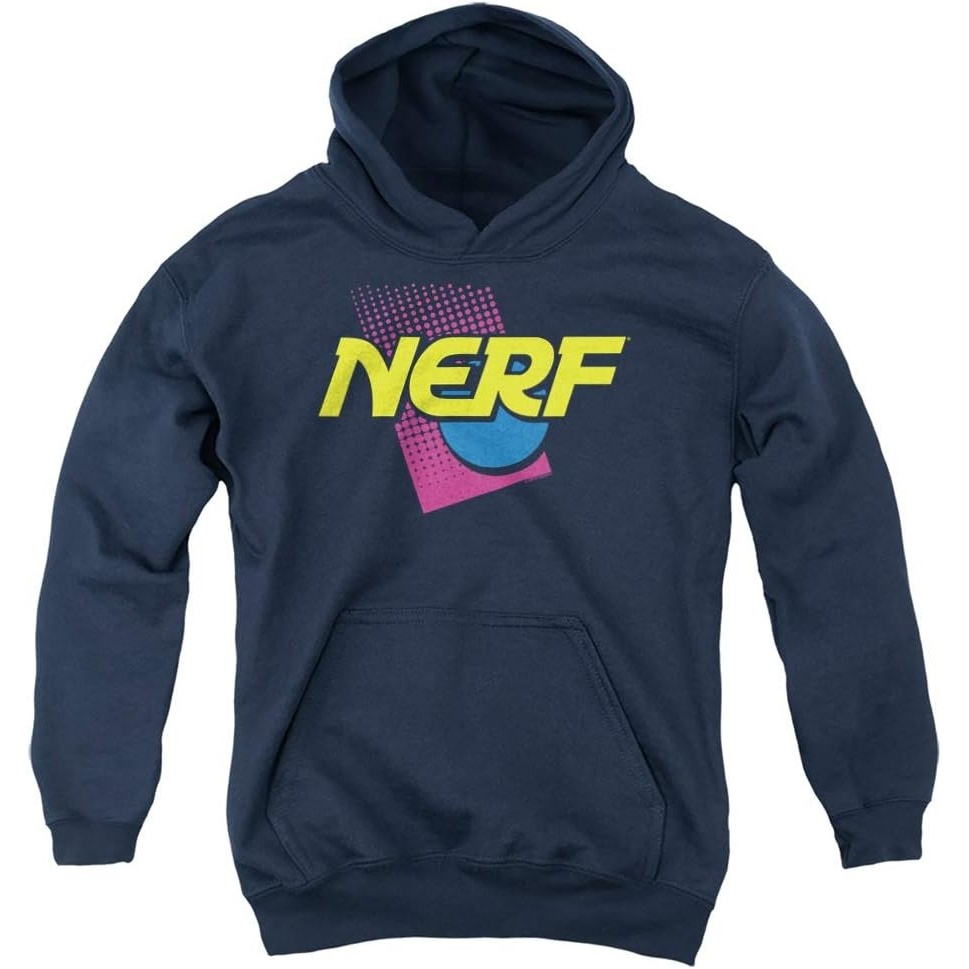 image:imageTrevco Nerf 90S Logo Unisex Youth PullOver HoodieNavy