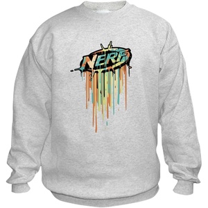 CafePress Nerf Classic Melted Logo Sweatshirt Kids Sweatshirt, Youth Crew Neck Sweatshirt(Ash Gray)