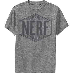 Hasbro Boys’ Nerf Nation Badge(Charcoal Heather)