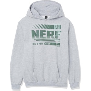 Hasbro boys Nerf Nerf Xl Nation Boy’s Hooded Pullover Fleece(Athletic Heather)