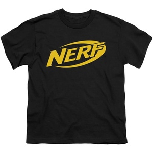 Nerf Logo Unisex Youth T Shirt(Black)